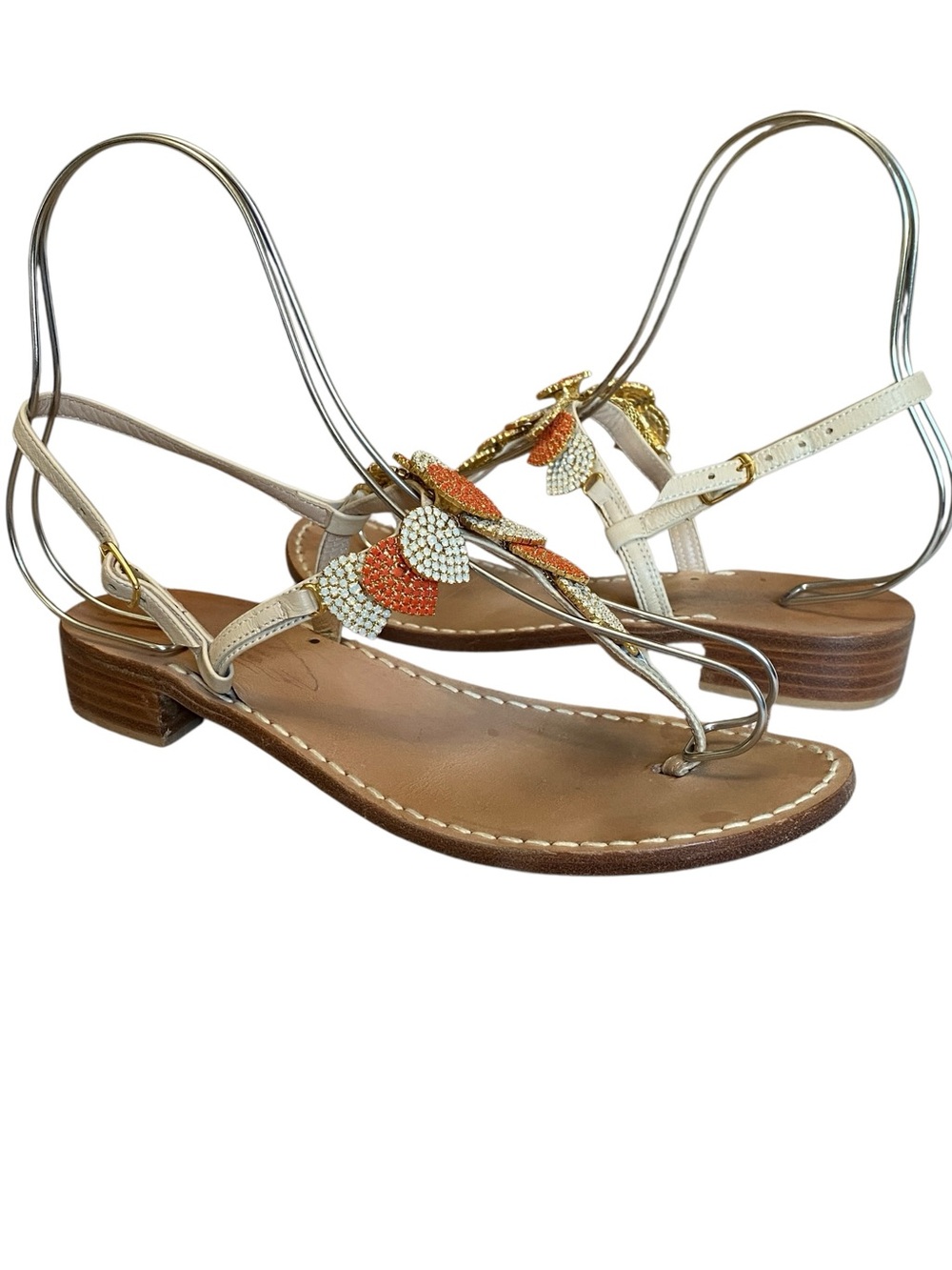 L’Arte Del Sandolo Antonio Viva Faux Gem Sandals Shoes